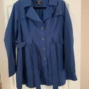 Blue rain jacket